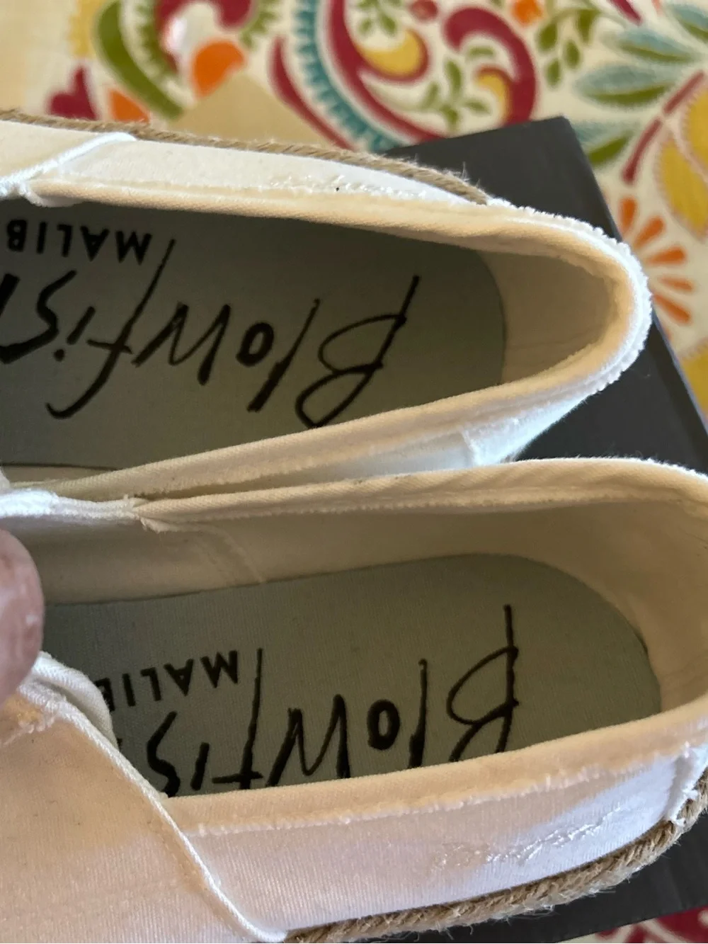 Blowfish Malibu Cream Canvas Espadrille Sneakers with Jute Sole